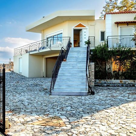 Villa Afroditi In Chania Near Airport With Private Pool, Free Wi-Fi, Souda Bay Views, Garden Oasis Kounoupidhianá Dış mekan fotoğraf